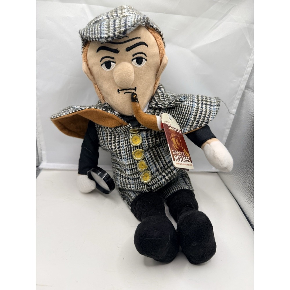 Little Thinkers Sherlock Holmes Plush - Unemployed Philosophers Guild 2006 NWT
